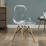 Eames Pack - Comedor 80cm Blanco + 2 Sillas Eames Style Transparentes