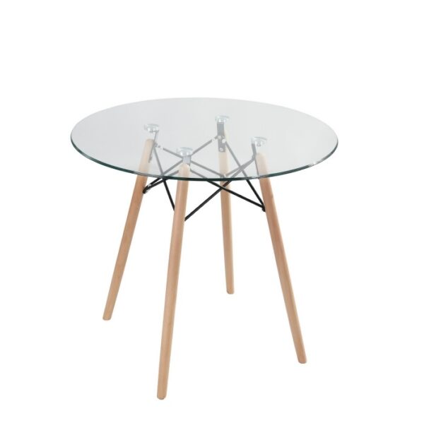 Mesa Eames Style 80cm Cristal