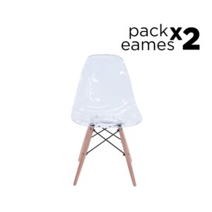 Eames Pack - 2 Sillas Eames Style Transparentes