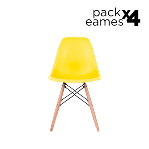 Eames Pack - 4 Sillas Eames Style Amarillo