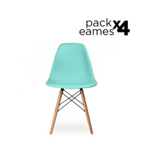 Eames Pack - 4 Sillas Eames Style Aqua