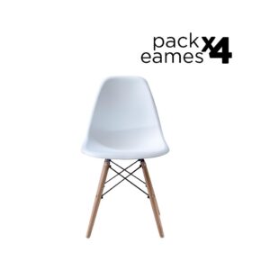 Eames Pack - 4 Sillas Eames Style Blancas