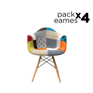 Eames Pack - 4 Sillas Eames Style Con Brazo Tapizadas