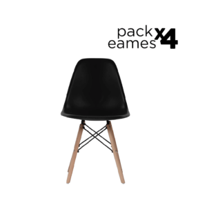Eames Pack - 4 Sillas Eames Style Negras