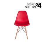 Eames Pack - 4 Sillas Eames Style Rojo