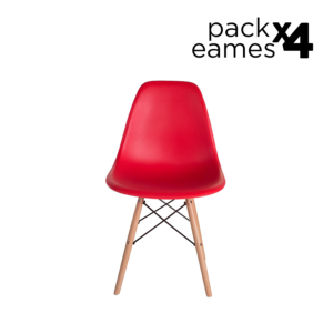 Eames Pack - 4 Sillas Eames Style Rojo