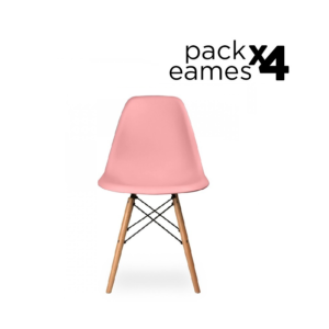 Eames Pack - 4 Sillas Eames Style Rosa