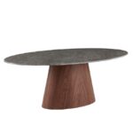 Mesa Comedor ovalada Galante cubierta de Ceramica 200 cm