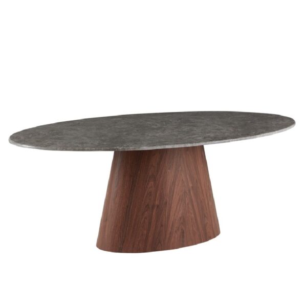 Mesa Comedor ovalada Galante cubierta de Ceramica 200 cm