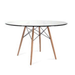 Mesa Eames Style 100cm Cristal Templado