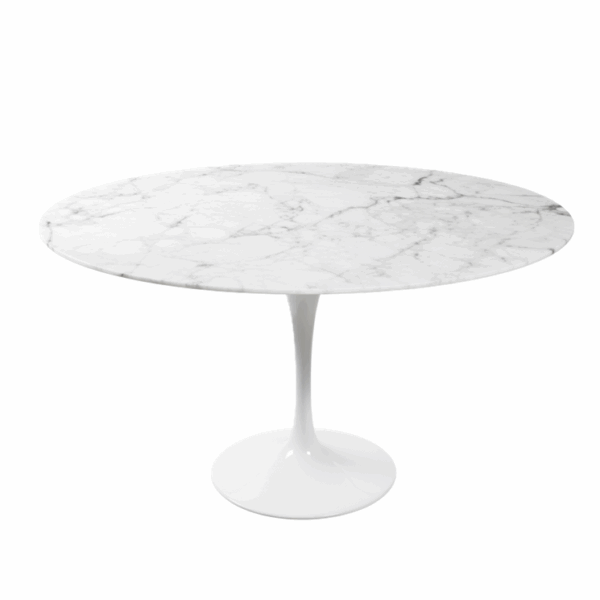 Mesa Comedor Redonda Tulip Style cubierta de Marmol 120 cm