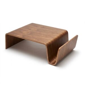 Mesa de Centro Scando Style | Fabricada en madera termoformada | Acabado nogal | Diseño de Eric Pfeiffer