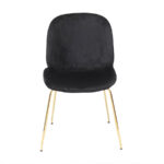 Silla Beetle Style Aterciopelada Asiento tapizado en microfibra | Patas y estructura metálicas | Diseño Clásico | Gubi Chair Silla de comedor |