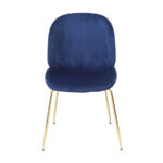Silla Beetle Style Aterciopelada Asiento tapizado en microfibra | Patas y estructura metálicas | Diseño Clásico | Gubi Chair Silla de comedor |
