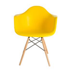 Silla Eames Style Con Brazo | Asiento de Polipropileno | Patas de Madera solida de haya | Diseño contemporáneo | Silla de comedor