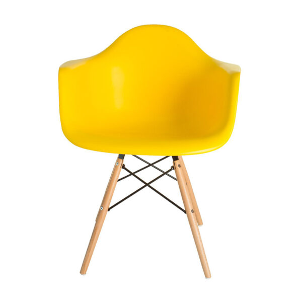 Silla Eames Style Con Brazo | Asiento de Polipropileno | Patas de Madera solida de haya | Diseño contemporáneo | Silla de comedor