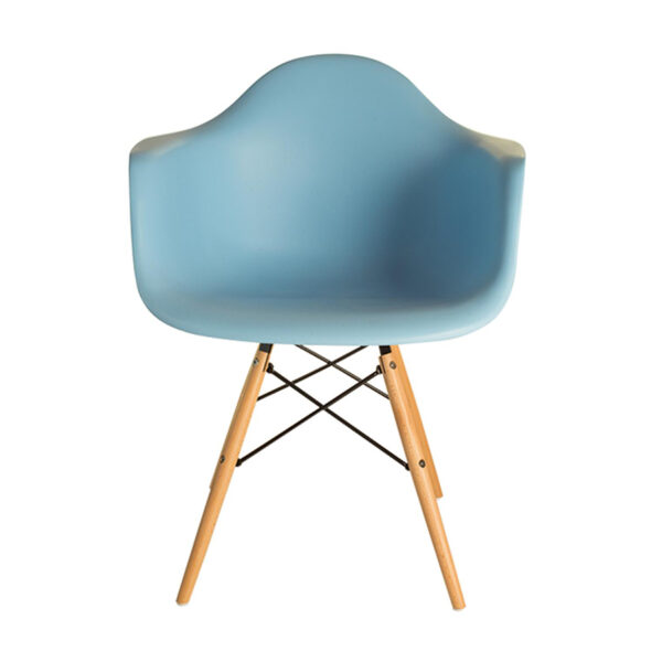 Silla Eames Style Con Brazo | Asiento de Polipropileno | Patas de Madera solida de haya | Diseño contemporáneo | Silla de comedor