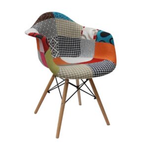 Silla Eames Style Con Brazo Tapizada