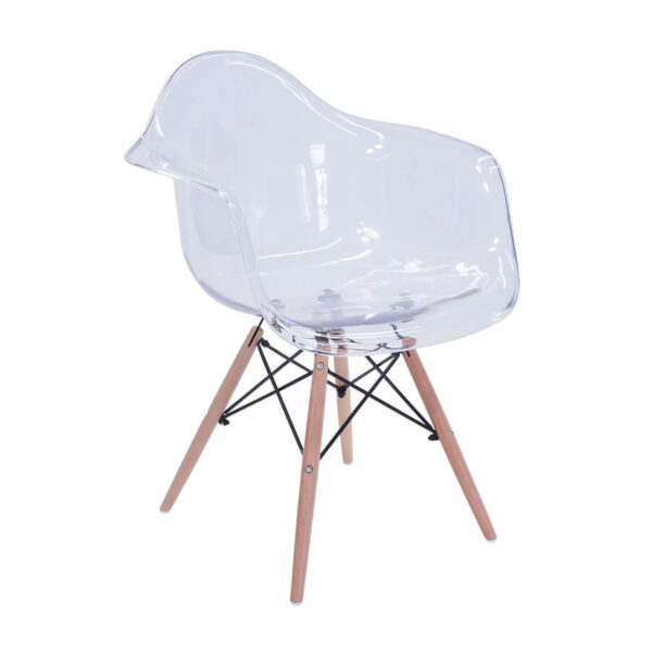 Silla Eames Style Con Brazo Transparente