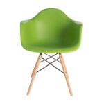 Silla Eames Style Con Brazo | Asiento de Polipropileno | Patas de Madera solida de haya | Diseño contemporáneo | Silla de comedor