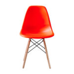 Silla Eames Style | Asiento de Polipropileno | Patas de Madera solida de haya | Diseño contemporáneo | Silla de comedor