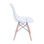 Eames Pack - Comedor 80cm Blanco + 2 Sillas Eames Style Transparentes