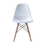 Eames Pack - Comedor 80cm de Cristal Templado + 4 Sillas Eames Style