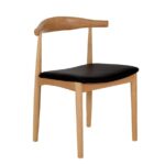 Silla Elbow CH20 Style | Tapizada | Madera Solida de Haya | Réplica de Hans Wegner | Diseño Danés Clásico