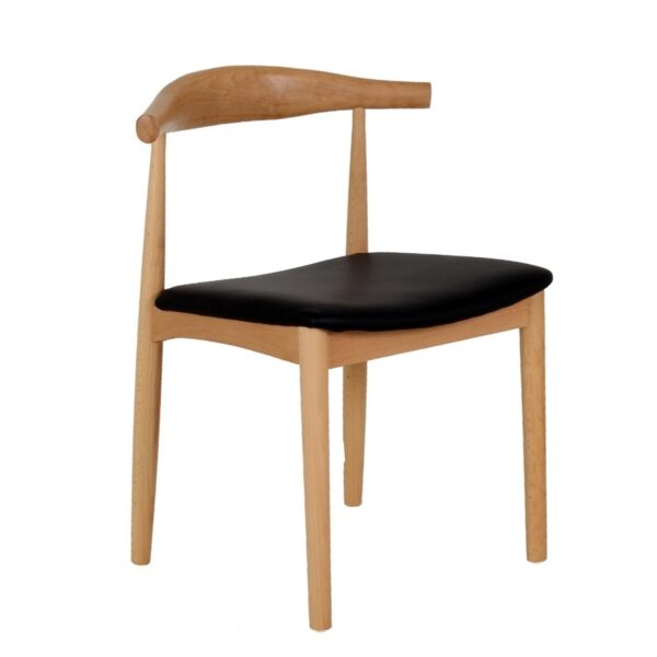 Silla Elbow CH20 Style | Tapizada | Madera Solida de Haya | Réplica de Hans Wegner | Diseño Danés Clásico