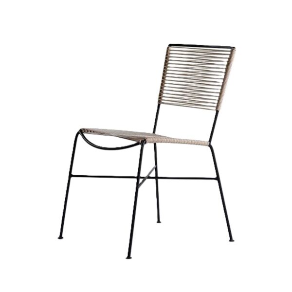 Silla Kinura para exterior tejida en PVC