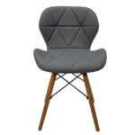 Silla London Tapizada | Asiento tapizado en vinipiel | Patas de madera de Haya | Diseño moderno | Silla de comedor