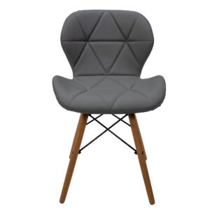 Silla London Tapizada | Asiento tapizado en vinipiel | Patas de madera de Haya | Diseño moderno | Silla de comedor
