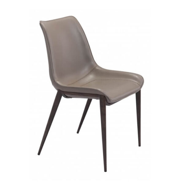 Silla Magnum Dinning | Asiento tapizado en vinipiel | Patas metálicas | Diseño moderno | Silla de comedor