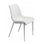 Silla Magnum Dinning Stainless | Asiento tapizado en vinipiel | Patas metálicas | Diseño moderno | Silla de comedor