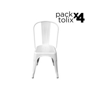 Tolix Pack - 4 Sillas Tolix Style Blancas