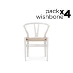 Wishbone Pack - 4 Sillas Wishbone Style Blancas