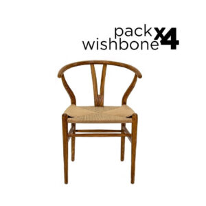 Wishbone Pack - 4 Sillas Wishbone Style Nogal