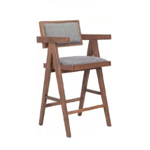 Banco Estilo Pierre Jeanneret | Réplica de Pierre Jeannerete | Madera de caucho 100% piel