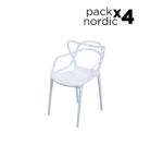 Masters Chair Pack - 4 Sillas Masters Style Blancas