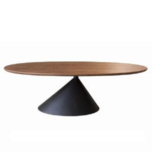 Mesa Comedor Ovalada Madera Chapada Korssa 240 cm