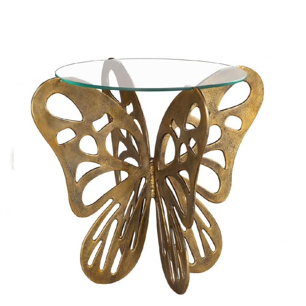 Mesa Lateral Skye Gold Butterfly