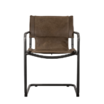 Silla Whiskey VIP | Asiento de cuero | Estructura metálica | Diseño moderno | Silla de comedor