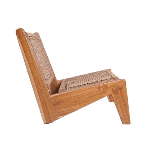 Sillón Ocasional Louis Tejido | Madera Solida de Teca | Silla de exterior