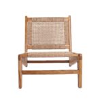 Sillón Ocasional Louis Tejido | Madera Solida de Teca | Silla de exterior