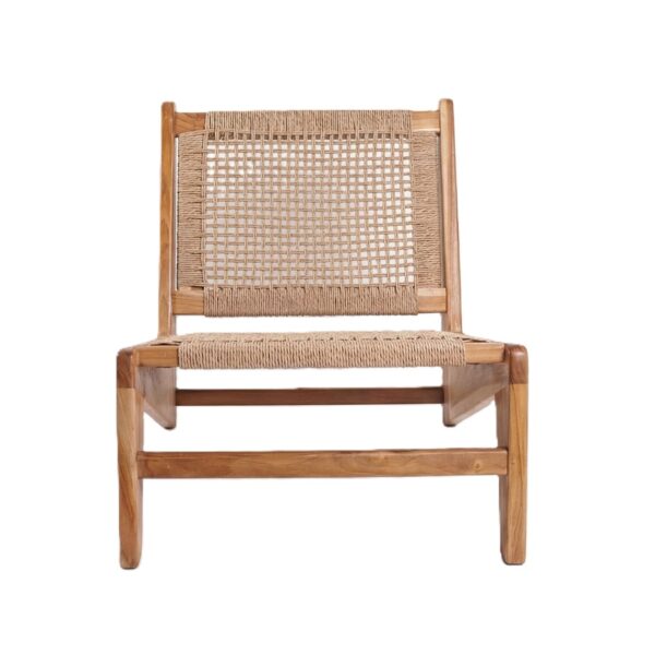 Sillón Ocasional Louis Tejido | Madera Solida de Teca | Silla de exterior