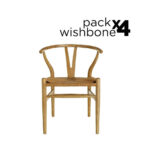 Wishbone Pack - 4 Sillas Wishbone Style Naturales