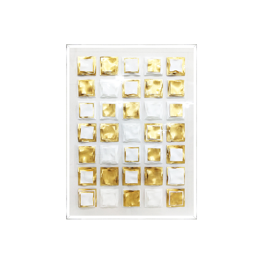 Cuadro  Gold & White Chess