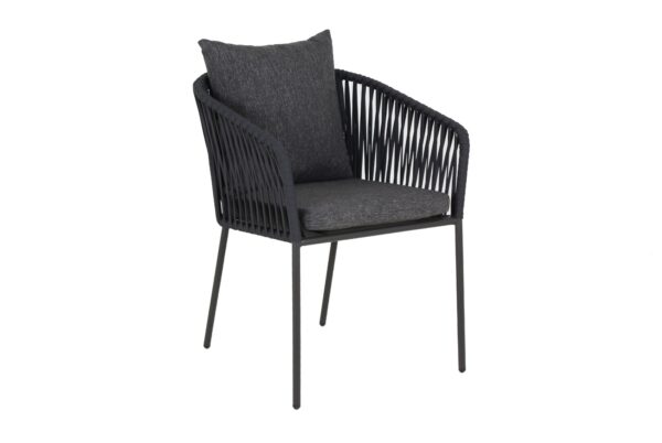Silla Cartagena | Fibras resistentes al clima | Estructura metalica | Diseño moderno | Silla de exterior