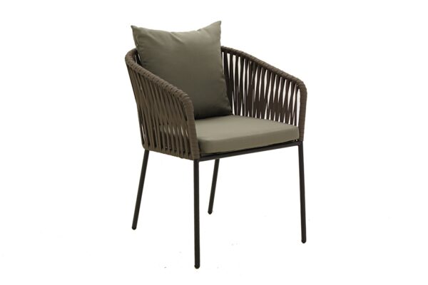 Silla Cartagena | Fibras resistentes al clima | Estructura metalica | Diseño moderno | Silla de exterior