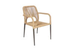 Silla Elsa | Asiento y respaldo tejidos | Estructura metálica | Diseño moderno | Silla de exterior